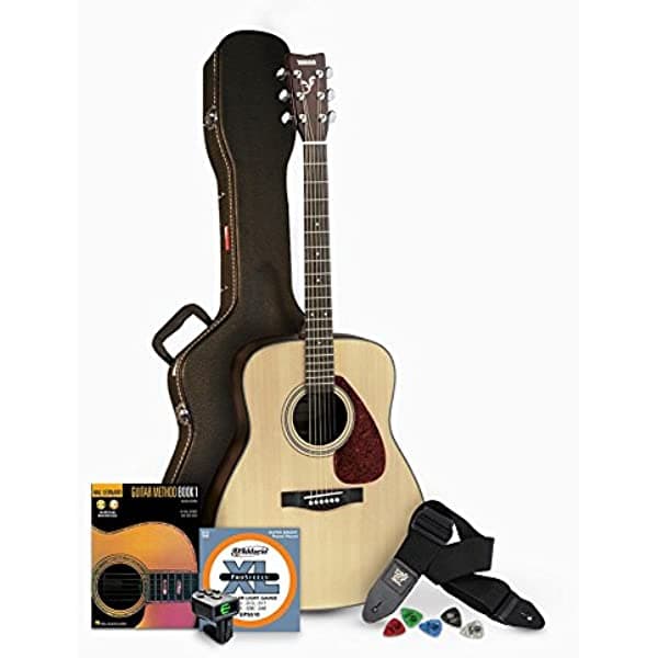 Yamaha F325D Dreadnought - Pack de guitarra acustica con estuche rigido y accesorios