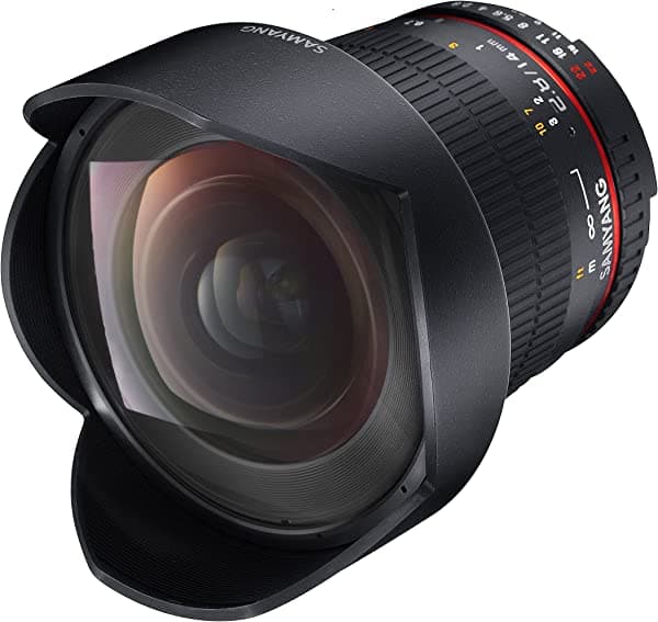 Samyang Lentes gran angular, de 14 milímetros, F2.8. SY14M-E