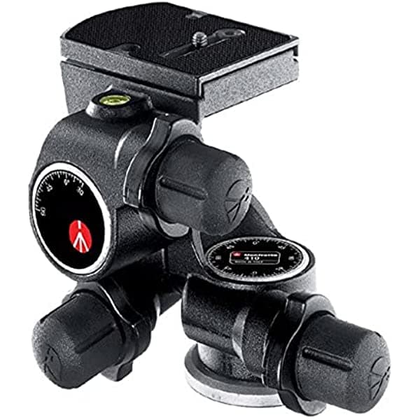 Manfrotto Cabezal de trípode con engranaje junior, para trípodes de cámara, cabezal fluido de alta precisión, equipo de fotografía, cámara, para fotógrafos profesionales 410