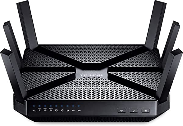 Router inalámbrico TP-LINK AC3200 tri-banda WiFi Gigabit (Archer C3200), Negro