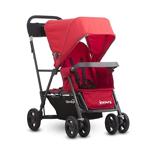 Cochecito de grafito ultraliviano Joovy Caboose, Rojo 8111
