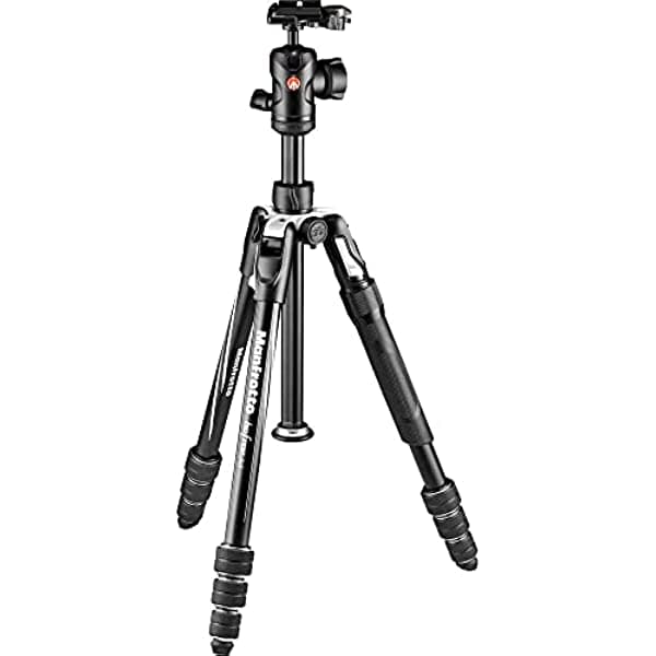 Manfrotto Be Free - Trípode de viaje de aluminio con rótula de bola y funda acolchada MKBFRTA4B-BHM