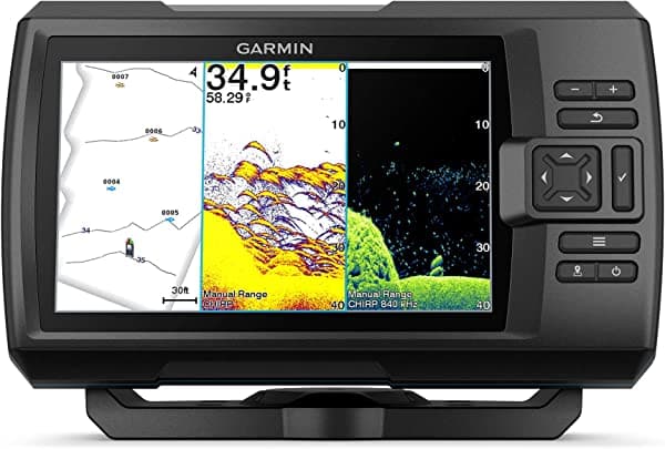 Garmin Striker Vivid 4cv, Transductor Sonar, ubicación de peces, a color, 4 pulgadas, fácil de usar, paletas vívidas de color de sonar de escaneo 010-02552-00