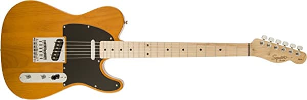 Guitarra Eléctrica Squier De Fender Affinity Telecaster Para Zurdos Amarillo Caramelo Diapasón De Arce Negro // 310203550