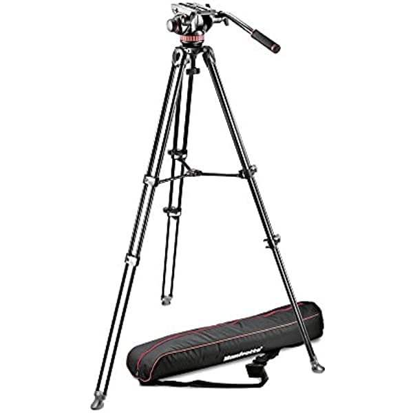 Manfrotto sistema de Video profesional con patas de aluminio y sistema de apertura de las mismas MVK502AM-1