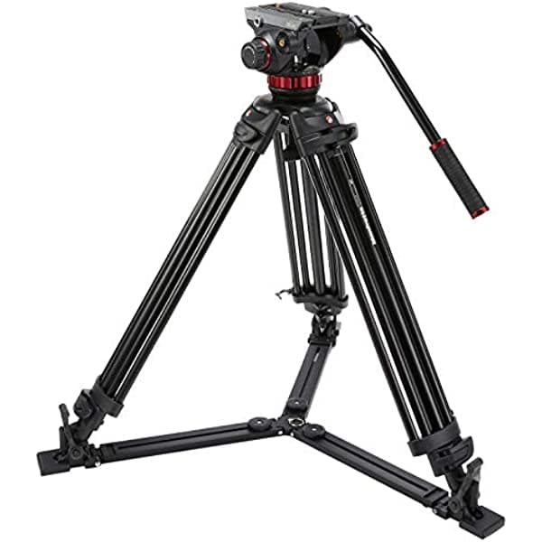Manfrotto sistema de Video profesional con patas de aluminio y sistema de apertura de las mismas MVH502A | 546GB-1