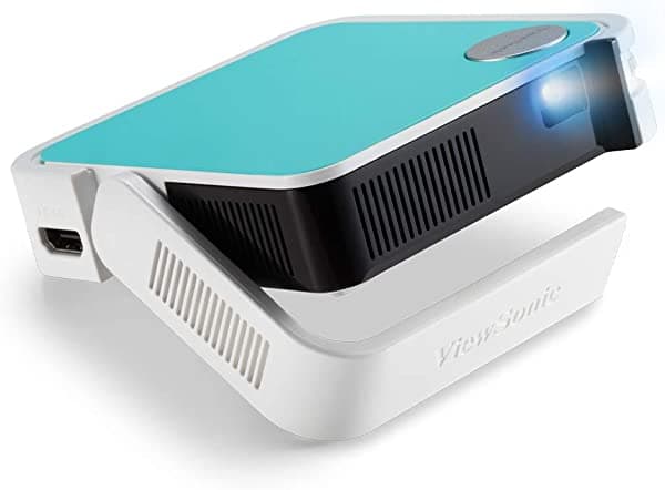 ViewSonic M1 Mini+ Proyector LED ultra portátil con piedra angular automática, altavoz Bluetooth JBL, HDMI, USB C, transmisión de Netflix con dongle (M1MINIPLUS)