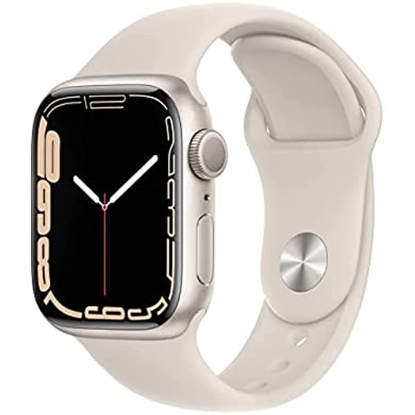 Apple Watch Series 7 Con GPS Y Caja De Aluminio Starlight De 41 mm Con Correa Deportiva Starlight Tamaño Regular (Reacondicionado)