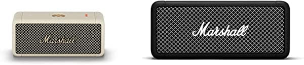 Marshall Emberton Bluetooth Portable Speaker - Cream & Emberton Bluetooth Portable Speaker - Black