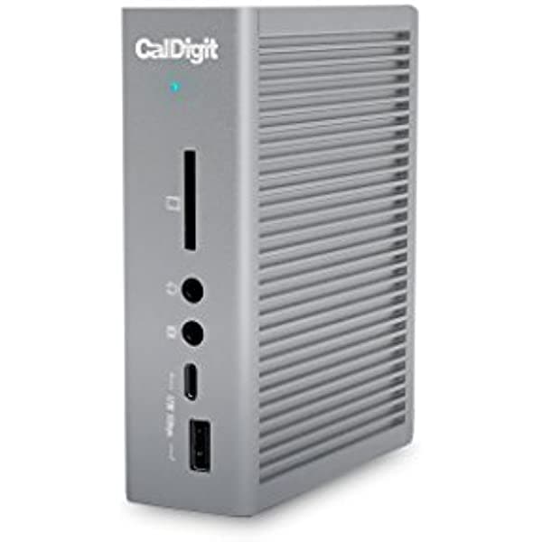 CalDigit TS3 Plus Thunderbolt 3 Dock - Carga de 87 W, 7 puertos USB 3.1, USB-C Gen 2, DisplayPort, ranura para tarjeta SD UHS-II, Gigabit Ethernet para Mac y PC, compatible con Thunderbolt 4 (cable de 2.3 ft/2.3 pies) TS3PLUS-US07-SG