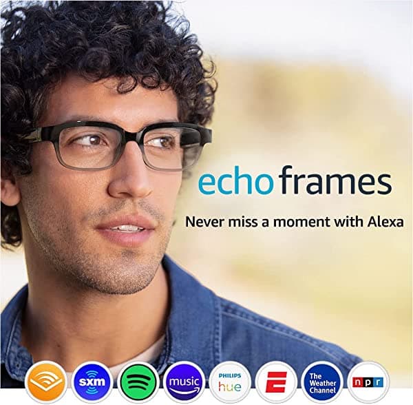 Amazon Echo Frames (2da generación) | Lentes inteligentes con audio a oído abierto y | Alexa Negro clásico Z4NEU3