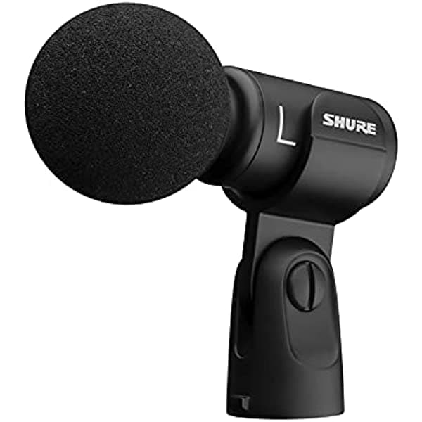 Shure Micrófono USB estéreo MV88+ - Micrófono condensador para transmitir y grabar voces e instrumentos, compatible con Mac y Windows, salida de monitoreo de auriculares en tiempo real, apto para viajes, color negro