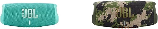 JBL Charge 5 - Altavoz Bluetooth portátil con IP67 impermeable y carga USB, color verde azulado y carga 5 - Altavoz Bluetooth portátil con IP67 impermeable y carga USB, escuadrón