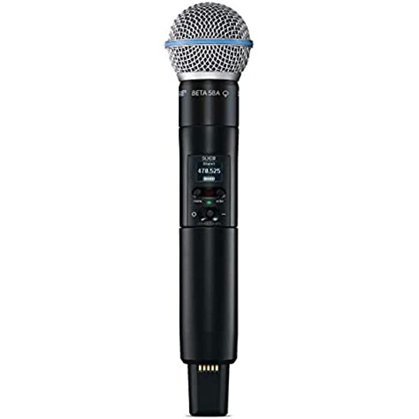 Shure SLXD2/B58 transmisor inalámbrico de mano con cápsula BETA 58A (se vende por separado). SLXD2/B58=-G58