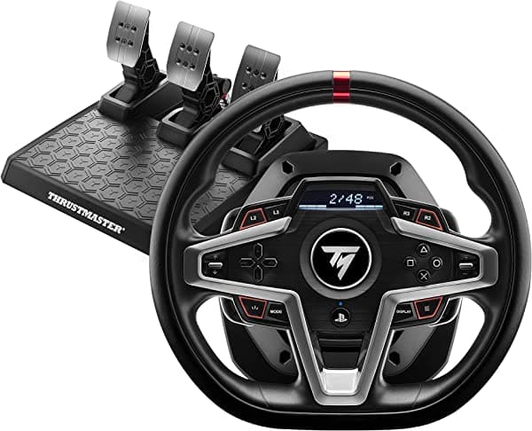 THRUSTMASTER T248P, Volante de Carreras y Pedales Magnéticos, HYBRID DRIVE, Levas Magnéticas de Cambio, Retroalimentación de Fuerza Dinámica, Pantalla con Información de Carreras (PS5, PS4, PC) 4169097