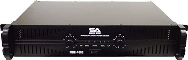 Amplificador de potencia Seismic Audio MBG-4000,2 x 500 Watts a 8 Ohms, 2 x 1000 Watts a 4 ohms