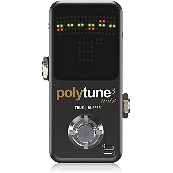 TC Electronic POLYTUNE 3 NOIR - Afinador polifónico pequeño con múltiples modos de afinación y amortiguador BONAFIDE integrado