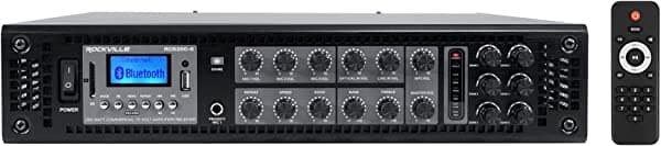Rockville RCS350-6 Amplificador Comercial/Restaurante de 350 Vatios y 6 Zonas 70V con Bluetooth