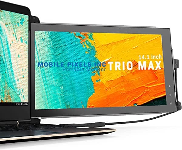 Mobile Pixels Trio Max - Monitor portátil Full HD IPS de 14 pulgadas para laptops, pantalla portátil USB C/USB A, compatible con Windows/Mac/OS/Android/Switch (solo 1 monitor) 101-1004P01