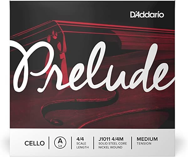 D'Addario Cadena Prelude para violonchelo individual A, escala 4/4, tensión media J1011 4/4M