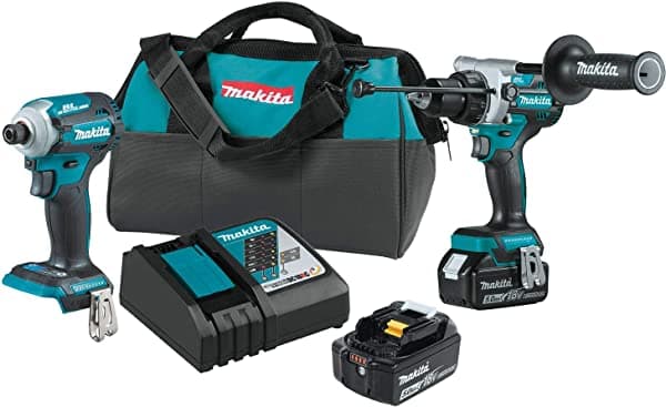 Makita - Taladro de iones de litio de 18 V LXT sin escobillas inalámbrico XT288T, kit de 2 piezas. Kit combinado (5.0Ah)