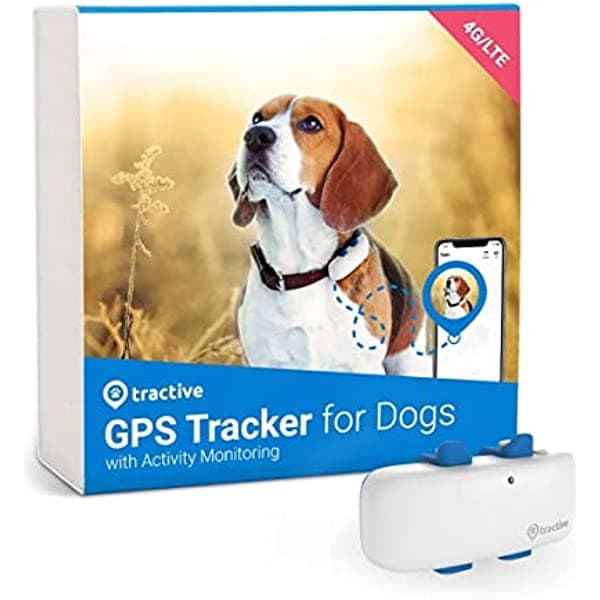 Tractive Rastreador GPS impermeable para perros, ubicación y actividad, rango ilimitado y funciona con cualquier collar (blanco)