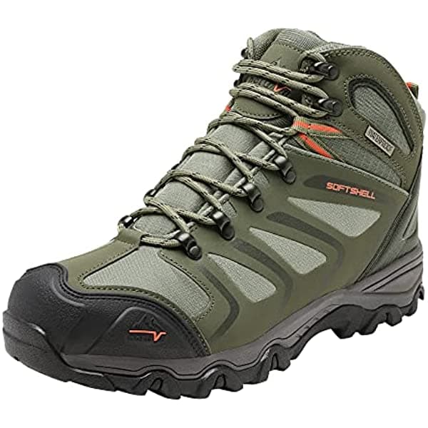 NORTIV 8 - Botas de senderismo para hombre, impermeables, ligeras, para exteriores, mochileros, senderismo