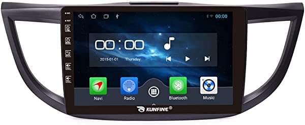 Kunfine Car Android Navigation Stereo GPS Radio Reverse Camera Display 10" IPS Pantalla Táctil Headunit Tablet Pad Reproductor Multimedia para Honda CRV 2012-2016, si es Aplicable Quad Core 1G+16G KF-V2151Q