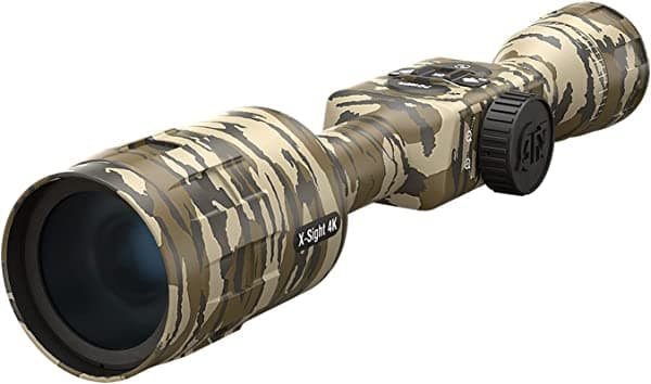 theOpticGuru ATN MossyOak X-Sight-4k Pro Smart Day/Night Camo Scope con video Full HD, zoom suave, Bluetooth y Wi-Fi