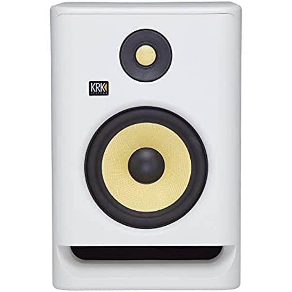 KRK RP7 Rokit 7 G4 Monitor de Estudio Profesional Bi-Amplificado de 7" con Alimentación, Ruido Blanco ROKIT7G4WHITE