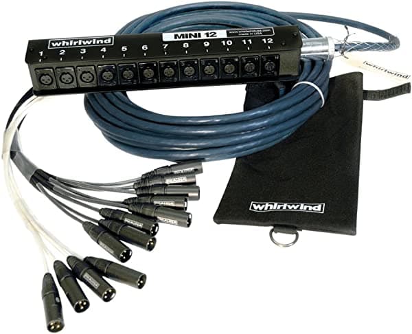 Whirlwind Mini 12 Perfil Bajo Audio Drop Snake 12 x 12 50 ft. ME-12-M-NR-050