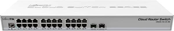 Mikrotik Crs326-24G-2S+Rm Cloud Router Switch 326-24G-2S+Rm 24 Switch De Puerto Gigabit Con 2 Jaulas Sfp+ En Caja De Montaje En Rack 1U De Doble Arranque (Routeros O Switchos)