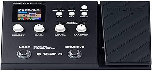 NUX MG-300 Pedal de Efectos Múltiples con TSAC-HD Pre-Efectos, Algoritmo de Modelado de Amplificador, Post-Efectos CORE-IMAGE, IR, 56 ritmos de batería y Loop de Frase de 60 segundos