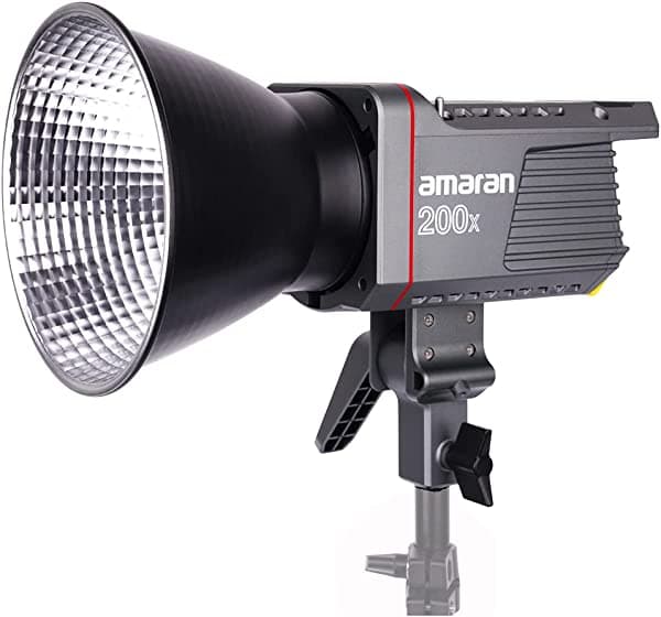 Aputure amaran 200xS Luz de Vídeo LED Bicolor, 250W 2700-6500k 51600lux@1m Control por Bluetooth con Aplicación, 9 Efectos de Iluminación Integrados, Fuente de Alimentación DC/AC