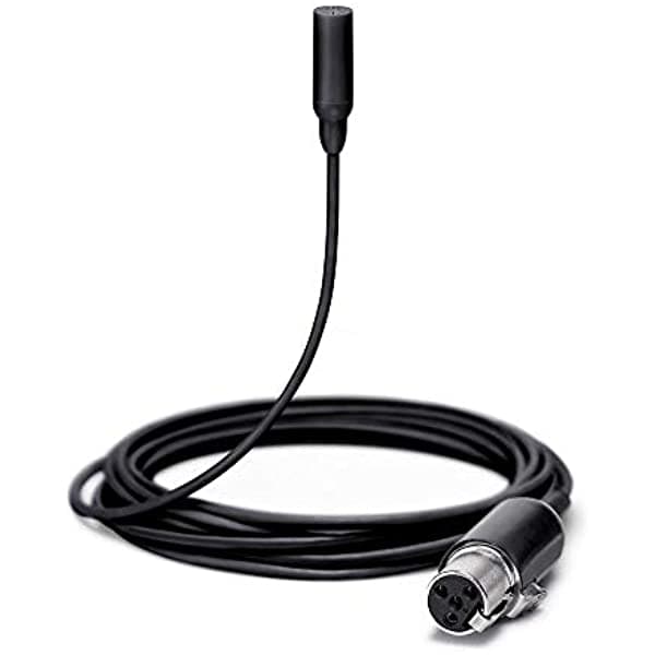 Shure TL48B/O-MTQG-A TwinPlex Omnidirectional - Micrófono de lavalería en miniatura, color negro, con conector TA4F y accesorios