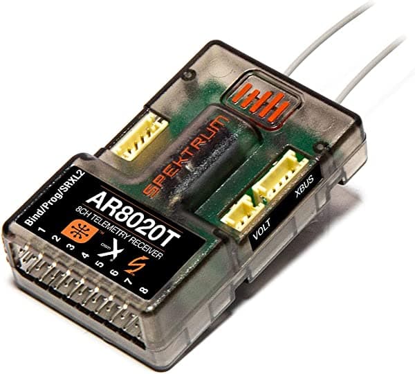 Spektrum AR8020T DSMX Receptor de telemetría de 8 canales, SPMAR8020T