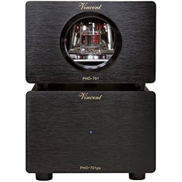 Vincent PHO 701 Preamplificador de Fono MM/MC con Fuente de Alimentación Externa Negro VIPHO701 BLK