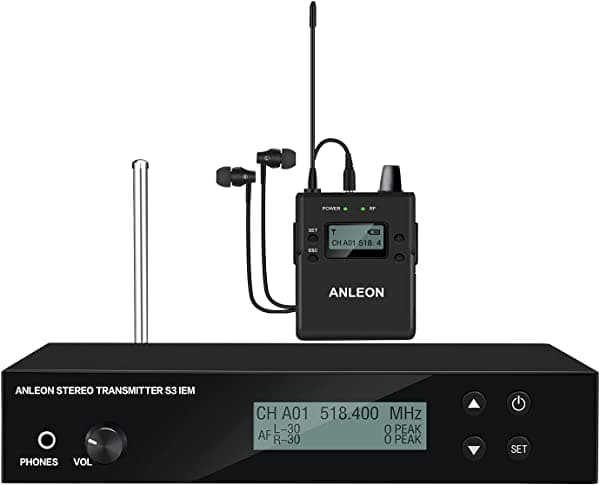 ANLEON S3 Sistema de Monitoreo In-Ear Inalámbrico IEM 518-554 para Vocalistas, Tecladistas y Guitarristas