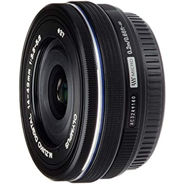 OM SYSTEM OLYMPUS M.Zuiko Digital 14-42mm F3.5-5.6 EZ Negro para Cámara del Sistema Micro Four Thirds, Lente de Zoom Compacto 3x V314070BU000
