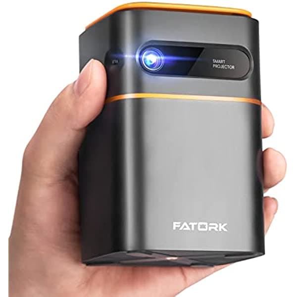 FATORK 5G WiFi DLP - Proyectores de película portátiles inteligentes, monstruo de bolsillo para exteriores, para teléfono, 1080P HD, compatible con iOS/Android/HDMI/USB Fatork Pocket Monster D042 Projector