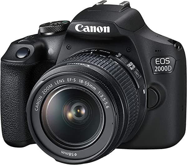 Amazon Renewed Canon EOS 2000D Rebel T7 Cámara DSLR Kit con Lente 18-55mm III (reacondicionado) 2728C002