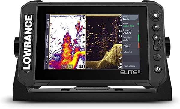 Lowrance Elite FS 7 Ecosonda con Transductor Active Imaging 3 en 1, Cartas C-MAP Contour+ Precargadas ‎000-15688-001