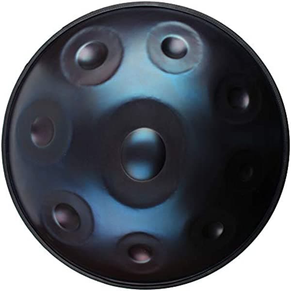 LOMUTY Handpan 22 pulgadas D Minor Kurd 9 notas, instrumento de percusión profesional, sonido 440HZ, para adultos (azul) handpan-blue