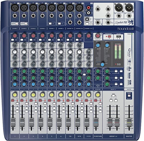 Soundcraft Signature 12 Mezcladora Analógica de 12 Canales con Efectos Lexicon Incorporados