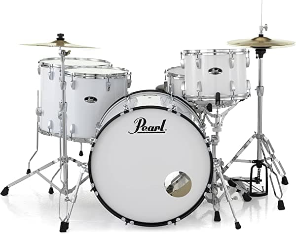 Pearl Roadshow - Juego de batería completo de 5 piezas con platillos y soportes blanco puro (RS525WFC/C33)
