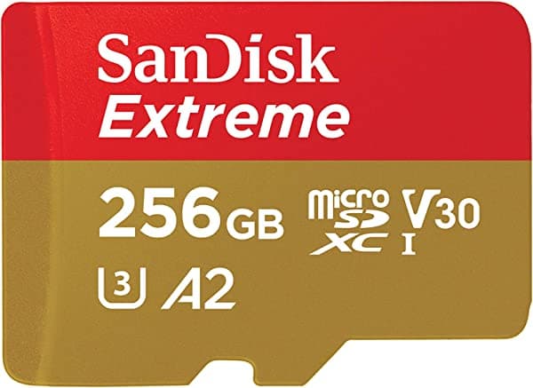 SanDisk Tarjeta de memoria MicroSDXC UHS-I Extreme de 256 GB - C10, U3, V30, 4K, A2, Micro SD - SDSQXA1-256G-GN6MN