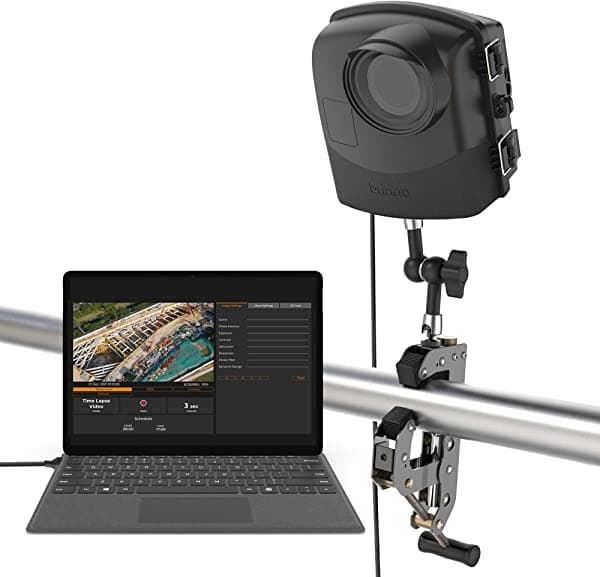 Brinno BCC2000 Plus Paquete de Cámara para Construcción | Incluye: Cámara time-lapse Full HD TLC2000, Extensor de 32 Pies para Laptop/Tablet