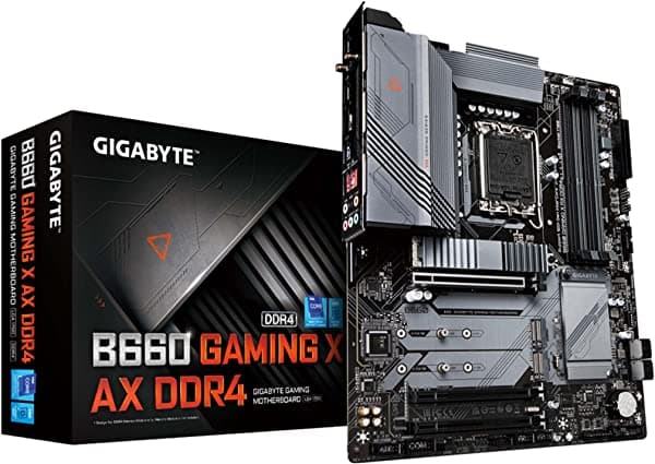 GIGABYTE B660 Gaming X AX DDR4 (B660/Intel/LGA 1700/ATX/DDR4/Triple M.2/PCIe 4.0/USB 3.2 Gen2 Type-C/WiFi 6E 802.11ax/2.5GbE LAN/placa base para juegos)