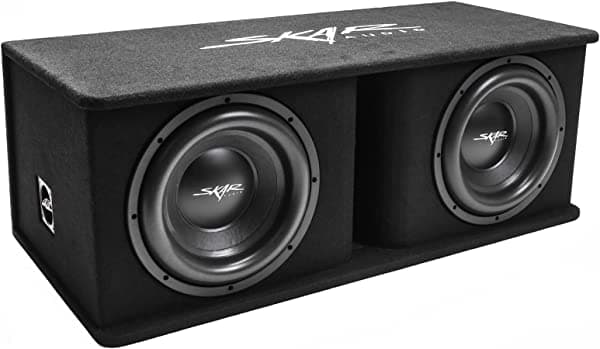 Skar Audio SDR-2X12D4 - Subwoofer con cajón sellado, ventilado, carga individual, serie SDR, 12 pulgadas, 2400 vatios