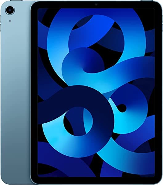 Apple iPad Air (5th Generation): con chip M1, pantalla Liquid Retina de 10.9 pulgadas, 64GB, Wi-Fi 6, cámara frontal de 12MP/cámara trasera de 12MP, Touch ID, batería de duración todo el día - Azul
